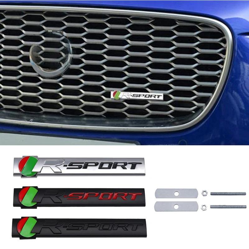 3D Car R-sport Logo Front Grille Emblem Side Fender Trunk Badge Sticker for E-Pace F-Type XE I-Pace XF F-Pace SType XJ XK