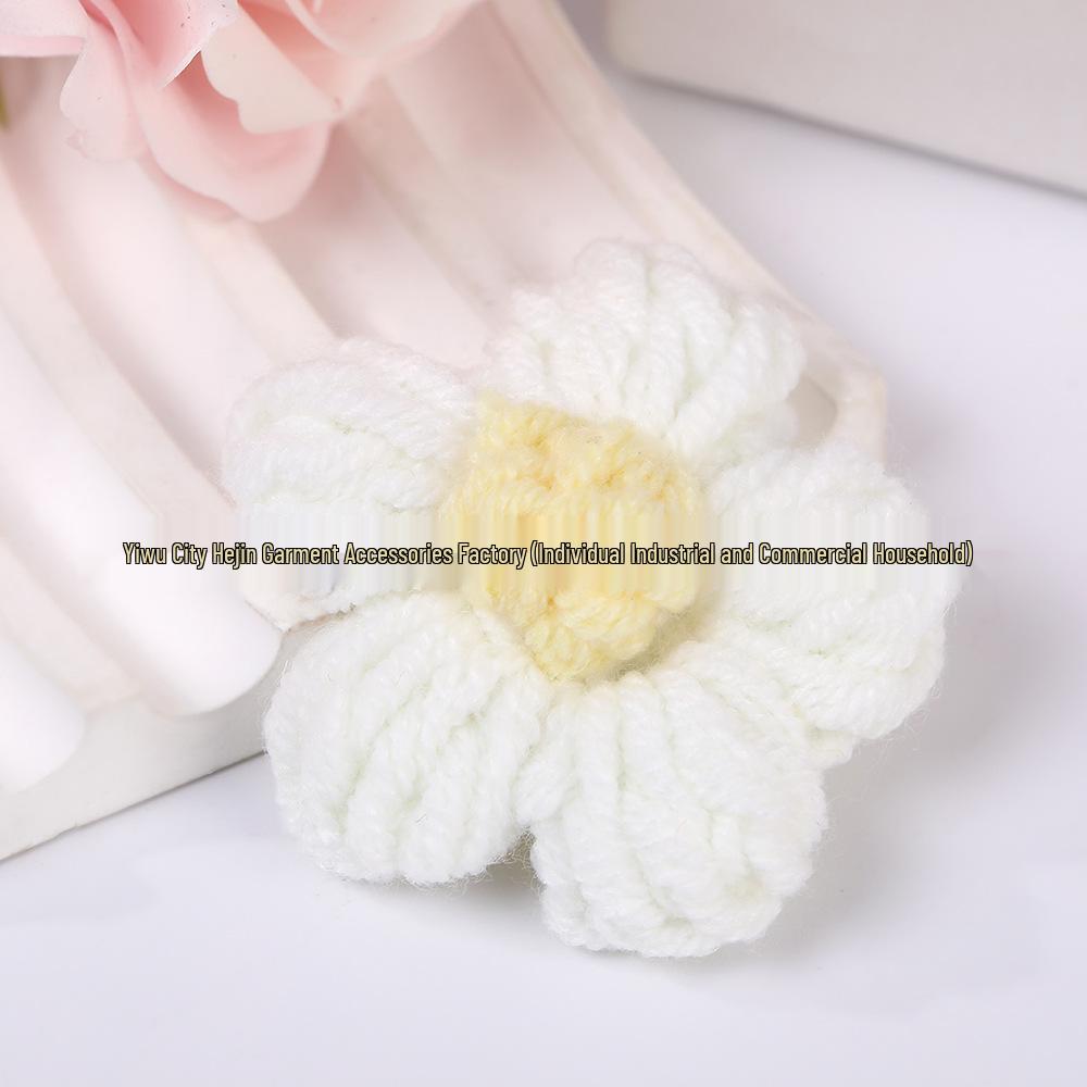 DIY Yarn Flowers: Handmade Knitted Crochet Puff Flower Accessories for Teacher's Day