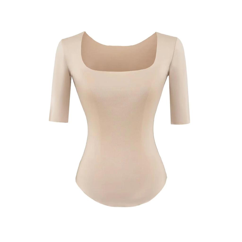 2026 Spring/Summer Women's Off-the-Shoulder Square Neck Mid-Sleeve Top