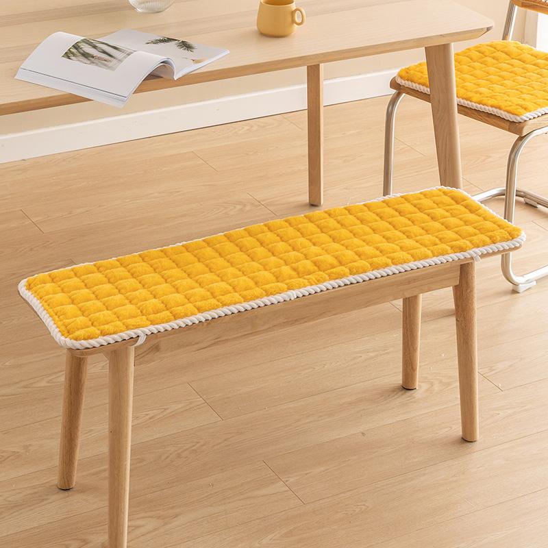 Winter Thicken Plush Long Bench Cushion Soft Chair Mat Seat Pad Rectangle Bench Cushion Cover Wood Sofa Card Seat Cushion