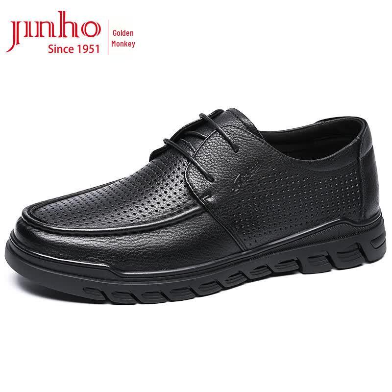 JINHOU Men s Business Casual Lace-up Leather Shoes 41