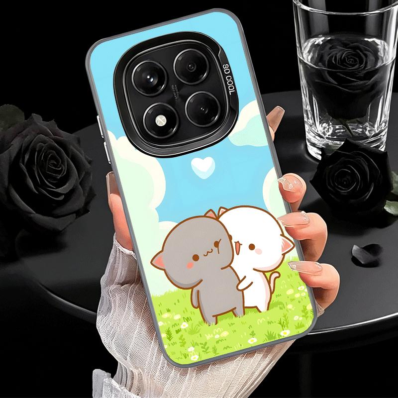 Cartoon Cute Peach Goma Shockproof Phone Case for Xiaomi Redmi Note 15 14 13 12 Pro Plus 11 11S 11T 5G Cover Anti Fall Fundas