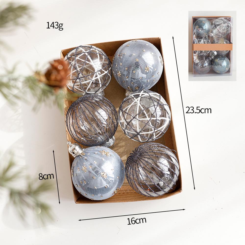 Christmas Tree Ornament Set: Nine Painted Macaron Candy Color Irregular Balls
