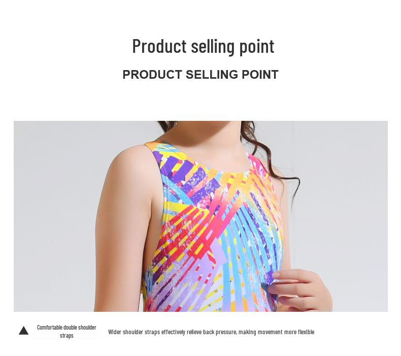 Søt jentebadedrakt i ett stykke for svømmetrening