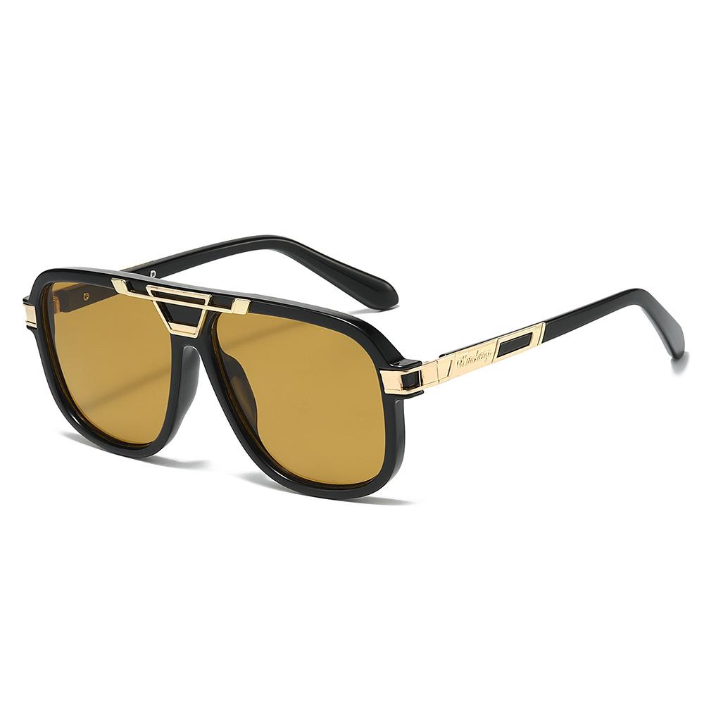 

New Luxury Leopard Gradient Square Women Sunglasses Retro Brand Metal Inlay Design Trendy Personality Men Sun Glasses Uv400 as picture