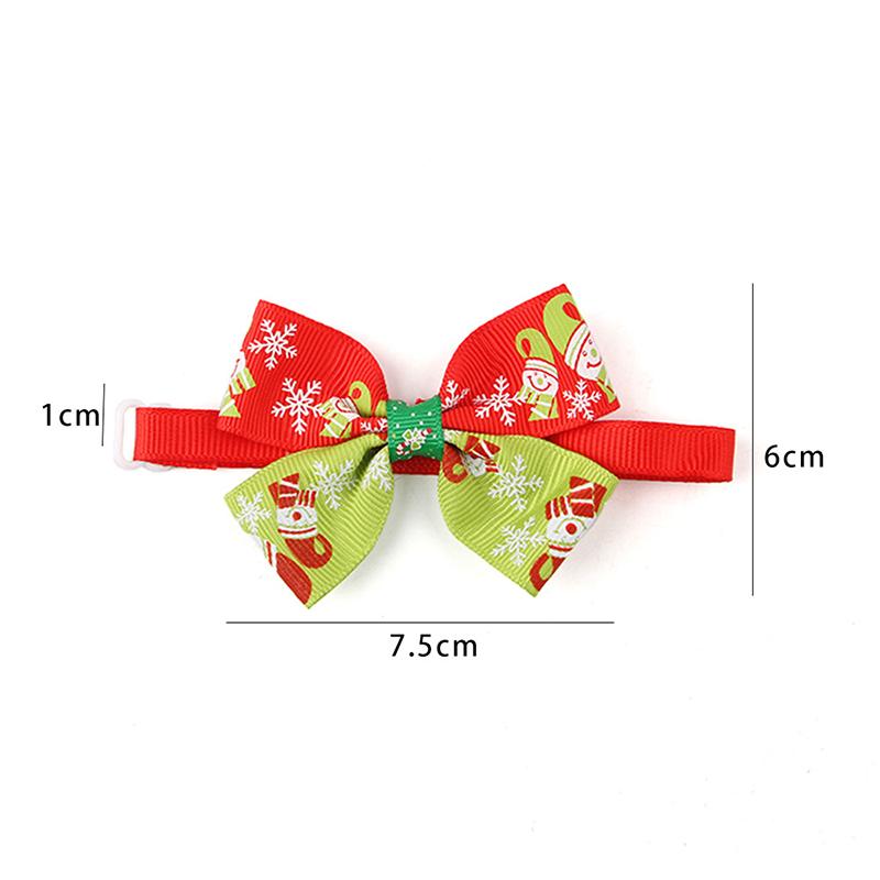 

Рождественский ошейник-бантик для домашних животных, ошейник для кошек и собак, регулируемый ремешок для домашних животных, красно-зеленое ожерелье для кошек и собак, аксессуары для ухода за кошками и собаками