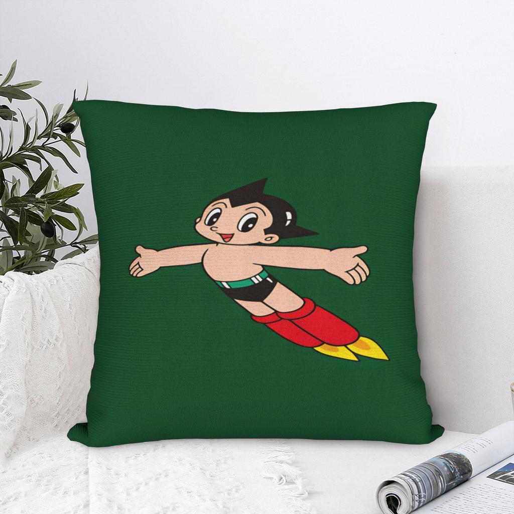 Astro Cartoon Boy Pillow Case Graphic Pillow Cover For Sofa Car Home Decor Kawaii Cushion Cover