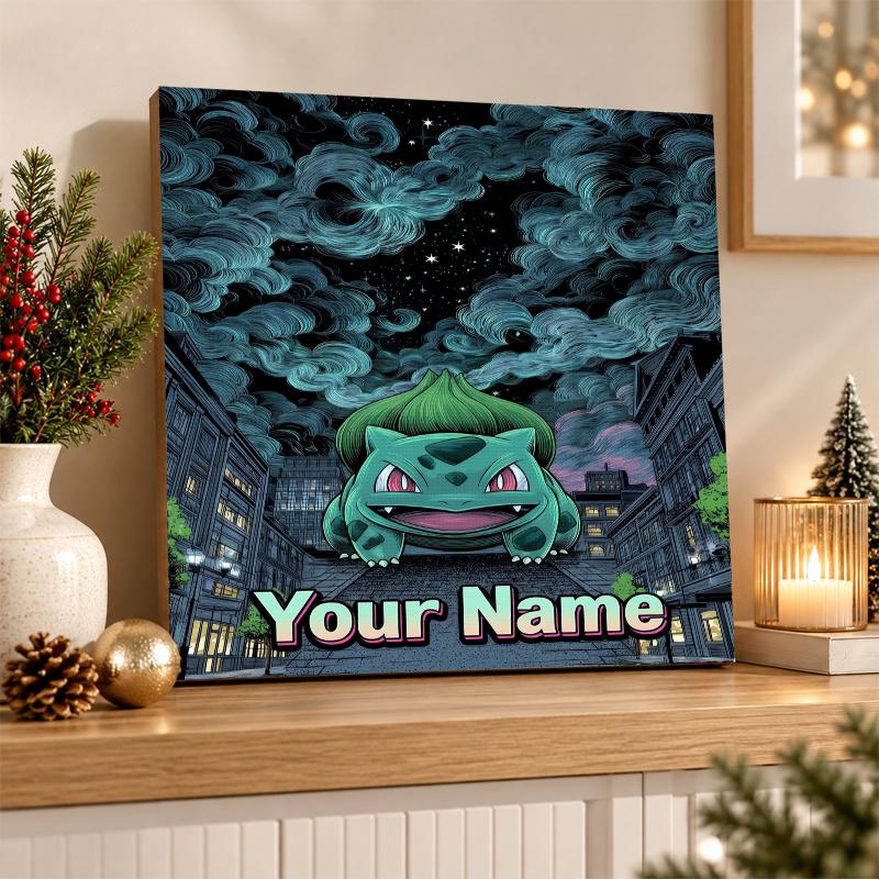 Bulbasaur Custom Name Diamond Painting Personalized 5D Full Drill DIY Diamond Art Home Decor