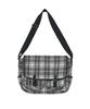 Hug Your Skin Vintage Check Messenger Bag (Black)