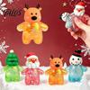 Safe TPR Squeeze Toys Christmas Santa Snowman Stress Ball, Slow Rising Soft Stretchy for Fidget Toy Anxiety Relief, Cute Holiday Decompression Gift