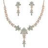 Bridal Necklace Set, Fashionable High-end Crystal Necklace, Earrings and Jewelry Two-piece Set