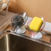 Rotatable Suction Cup Draining Soap Box Bathroom Soap Dish Draining Rack Leaf Shape Punch-free Soap Holder Kitchen Accessories