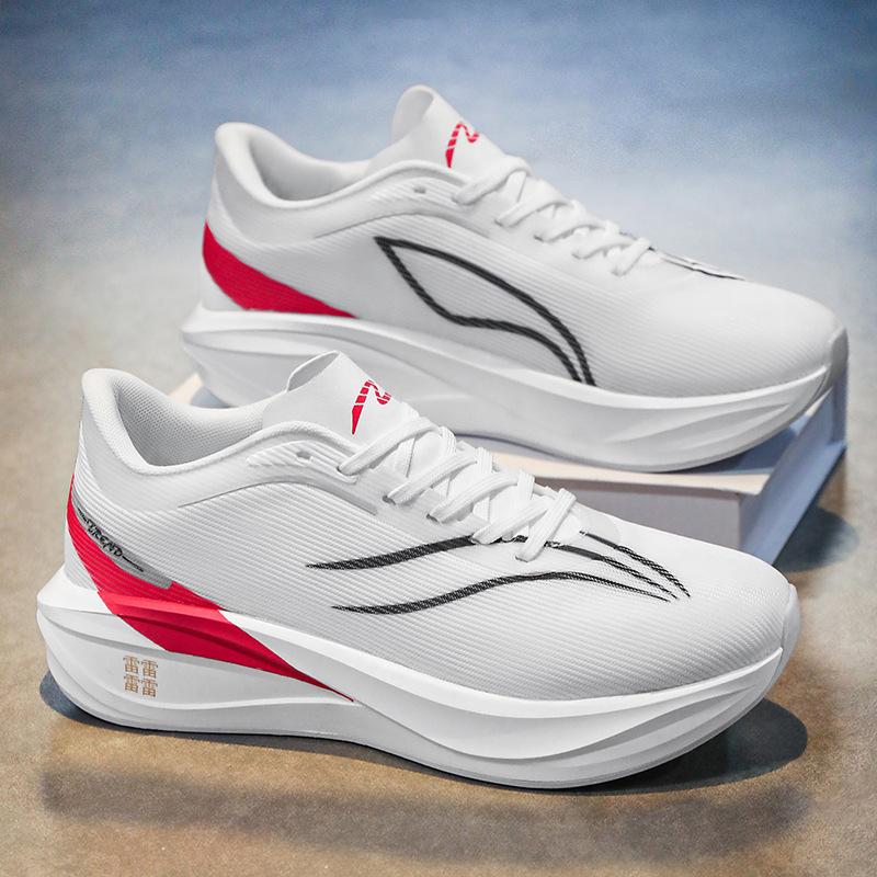 Older children Middle school students Running shoes Men's breathable and lightweight sports and leisure trendy shoes Popcorn cushioning racing shoes W