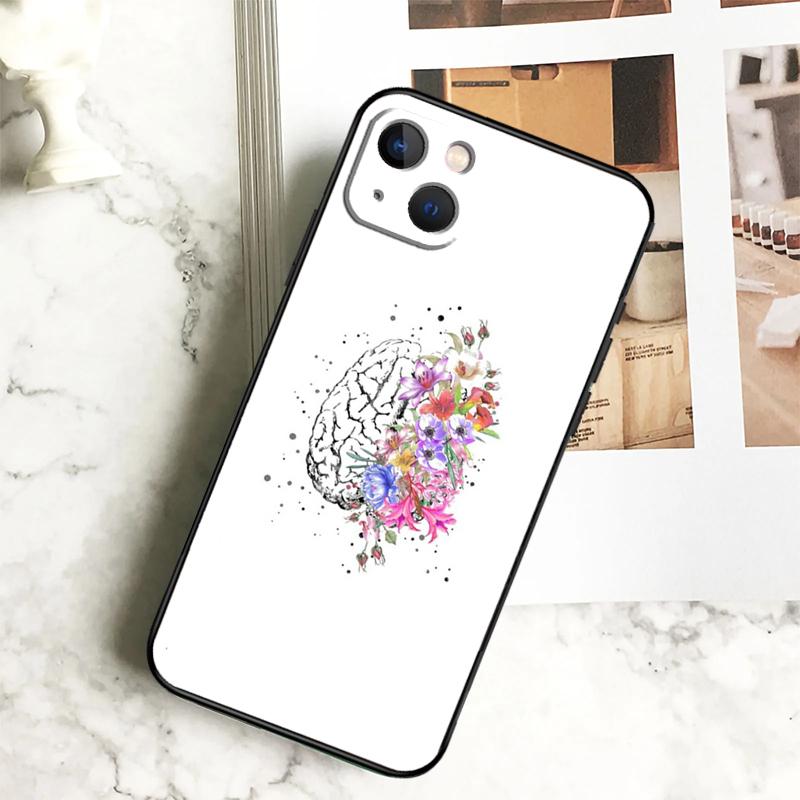 Anatomy Brain Phone Case For iPhone 17 16 15 14 12 11 13 Pro Max Plus 12 13 Mini 16e 17 Air Cover Coque