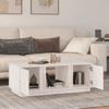 White Coffee Table 110x50x40 Cm Solid Pine Wood