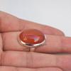 Natural Carnelian Ring, Handmade Ring, 925 Sterling Silver Ring, Gift for Her, Simple Oval Ring, Anniversary Gift, Gemstone Ring