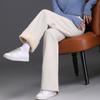 Fleece Lined Winter Wide Leg Pants Thicken Womens Straight Pantalones Baggy Warm Lambswool Sweatpants High Waist Casual