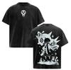 Soul Eater Death The Kid Manga Graphic T-shirt Vintage Washed Gothic Anime Unisex Oversized Crew Neck Cotton Short Sleeve Tops