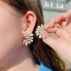 CMM Party Jewelry Elegant Gold Color Cubic Zirconia Stud Earrings