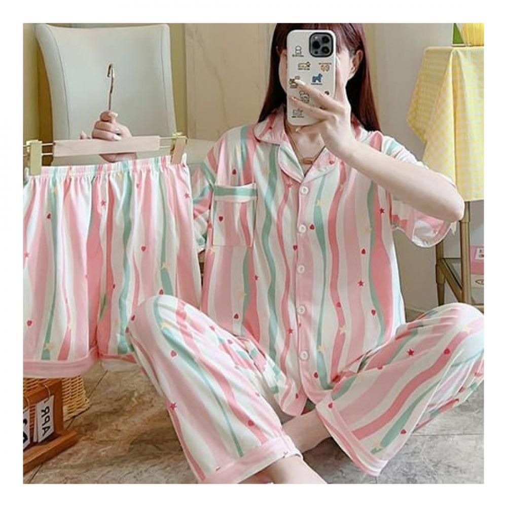 Navava 3 Piece Pajama Set Shorts Nt1632