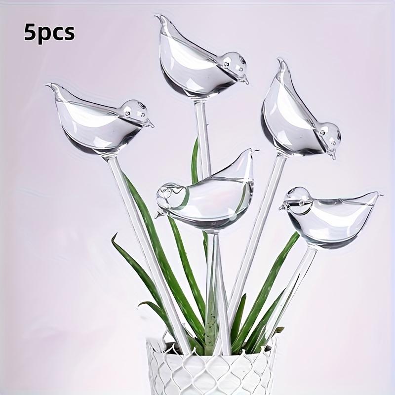 5pcs Bird Watering Globes - Automatic Plant Hydration for Potted/Indoor/Outdoor | Transparent Design, No Battery