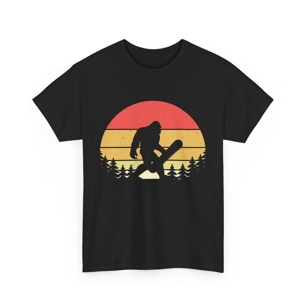 Snowboarding Bigfoot Silhouette Shirt, Snowboarding Lovers Snowboarder T-shirt