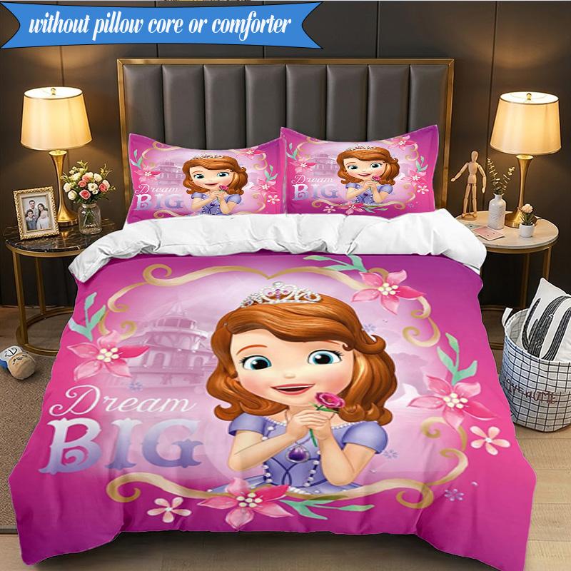 Set Biancheria da Letto 3 Pezzi Princess Sofia K-pop Music Group, Ideale per Camera da Letto, Dormitorio, Include Copripiumino e 2 Federe, Regali per Fan