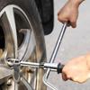 Lug Wrench 4 Way Wheel Lug Nut Removal Detachable Tire Wrench For Motorcycles Car SUV RV Truck Automotive Roadside Garage
