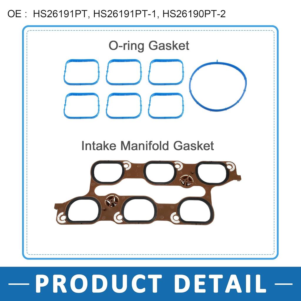 Cylinder Engine Intake Manifold Gasket 12691199 12673301 Upper and Lower with Throttle Body Gasket for Chevrolet Colorado 2015-2016