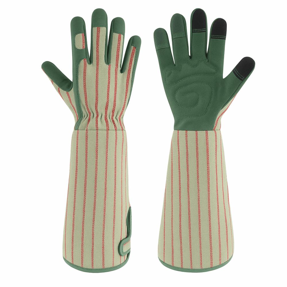 1 Pair Long Elbow Design Gardening Gloves Daisy Pattern Rose Pruning Gloves  Garden Work