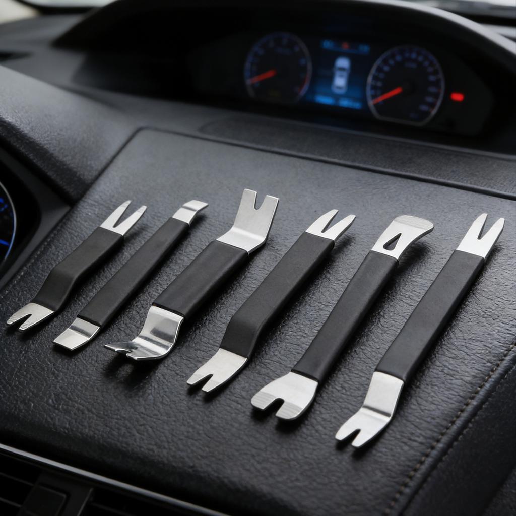 Car Trim Removal Tool Stainless Steel Car Door Panel Audio Disassembly Tools Workshop Gadgets Special Auto Mechanical Tooling