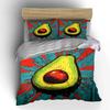 Colorful Avocado Art Set Soft Comfortable Duvet Cover Bedding Set Included 1*Duvet Cover & 2*Pillowcases Gift