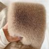 Faux Rabbit Fur Plush Scarf Fake Collar Pure Color Bib Retro Women Winter Scarves  For Girls