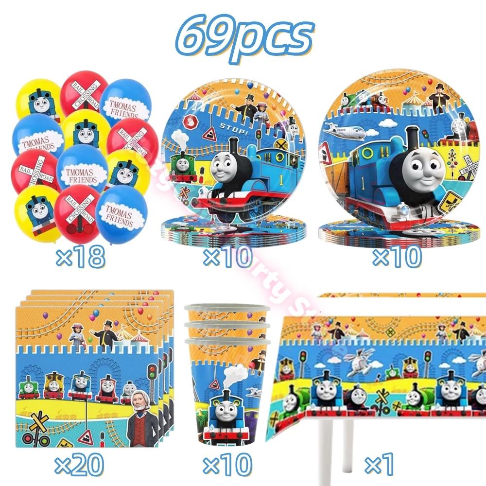 Thomas Trains Theme Party Decorations Thomas Friend Plates Cups Backdrop Balloons Kids Birthday Party Supplies Baby Shower Gifts