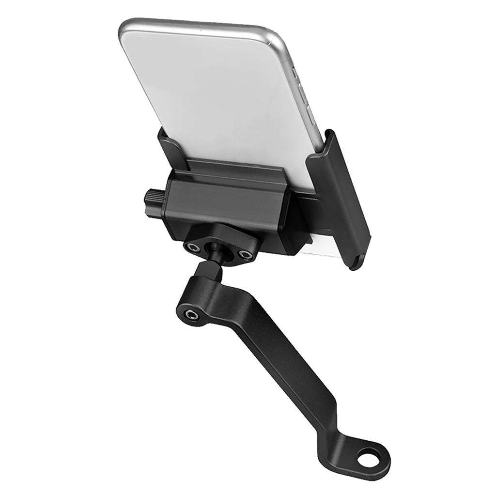 Heightened Aluminium Alloy Mobile Phone Holder 360 degrees Rotation Motorcycle Phone Mount Rear View Mirror Phone Bracket for Moun