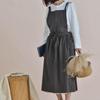 Grembiule da cucina in cotone e lino impermeabile stile letterario