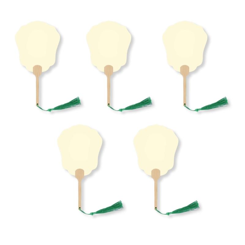 Ancient Fan Paper Hand Fan Round Rice Paper Fan Blank Chinese Painting Group Fan Party Gift Home Decorations