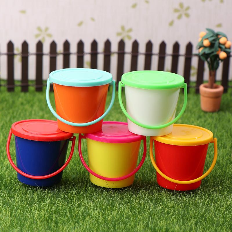 1/12 Dollhouse Mini Buckets With Cover Dollhouse Kitchen Bucket Decoration Dolls House Home Accessories