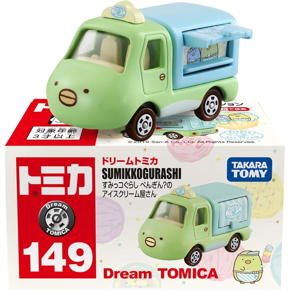 Tomica Dream Tomica No.149 Sumikko Gurashi Penguin Ice Cream Shop Toy Vehicle