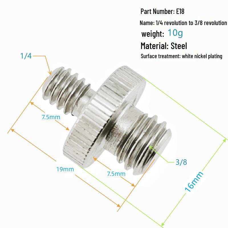 1/4" To 3/8" Tripod Screw Adapter Quick Release Plate
