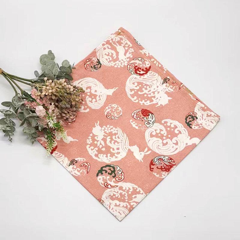 70x70cm Japanese Handkerchief Furoshiki Concise Bento Wrapping Cloth Tablecloth Gifts Leave Geisha Fan Flower Traditional Fabric