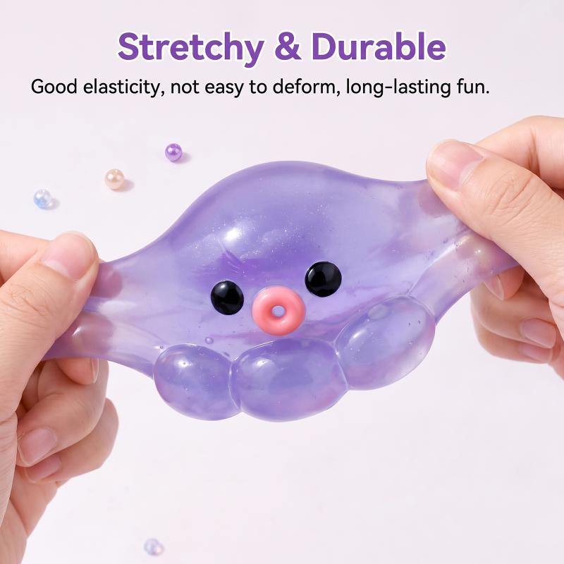 Purple Jelly Octopus Fidget Toy Soft Stretchy Texture Perfect For Stress Relief Kids Adults Home Office Play