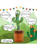 1pc-A Talking Cactus Toy That Can Be Charged Recorded and Repeated. Suitable for Spanish English and Arabic Voice Changer