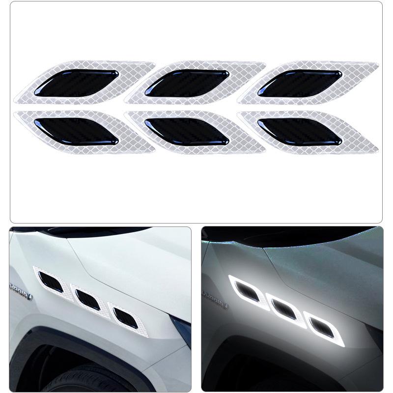 Reflective Carbon Fiber Car Door Handle Protector Strip
