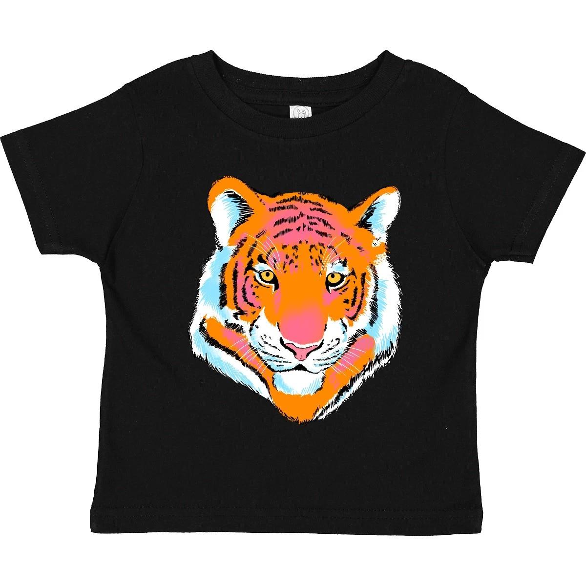 Inktastic Tiger Head Toddler kids boys T-Shirt Animals Widlife Wild Animal Lover Savanna 160