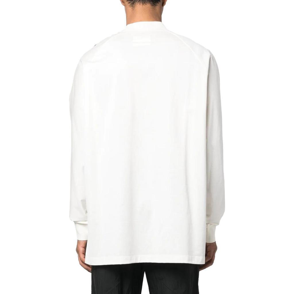 Y-3 Stripes Long-Sleeve Tee Off White/Black Men Tops IA1421