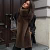 Women's Turtleneck Furry Waistcoats Warm Loose Sleeveless Female Cape Vests 2025 Early Spring Lady Street Luxury Tank Tops