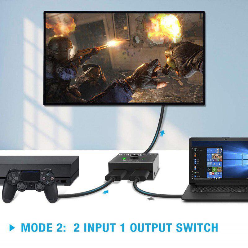 Interruptor HDMI 2 en 1 salida 1080P 4K HDMI Switcher Box Auto Splitter Switcher Plug And Play