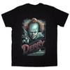 IT Pennywise Derry T Shirt Short Sleeve Shirt Unisex Men Women Summer Men's T-Shirt Black Crew Neck Cotton Tee