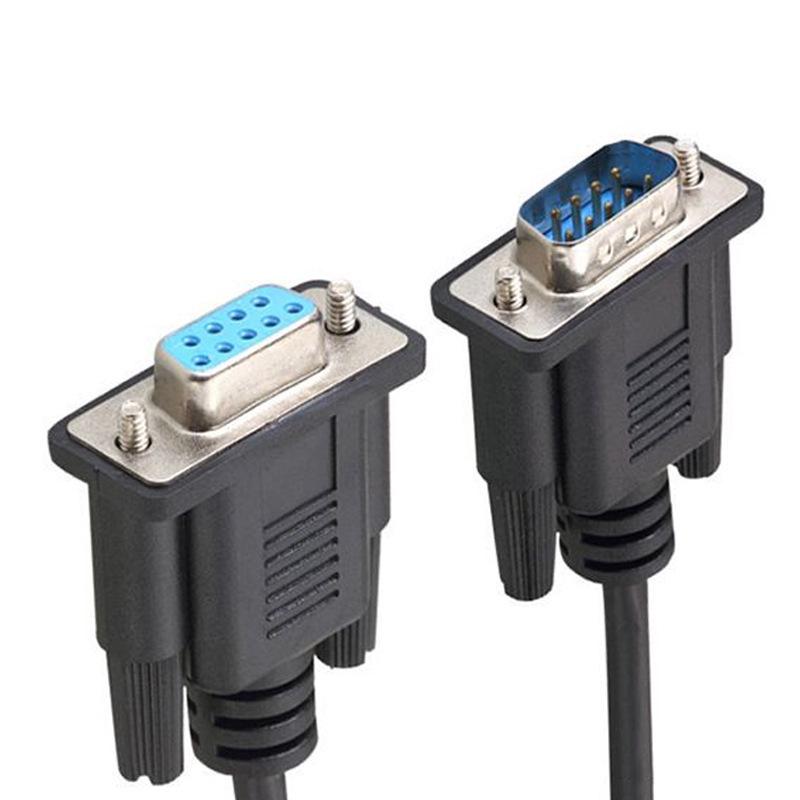 Cablu Serial DB9 Cupru Pur RS232, Mascul-la-Mascul și Femelă-la-Femelă, Conector Mașină de Gravat în Cruce, Miez cu Nouă Pini.